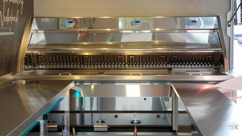 Binnenkant van een aanhangwagen voor vis