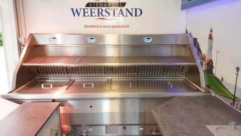 Binnenkant van een aanhangwagen voor vis