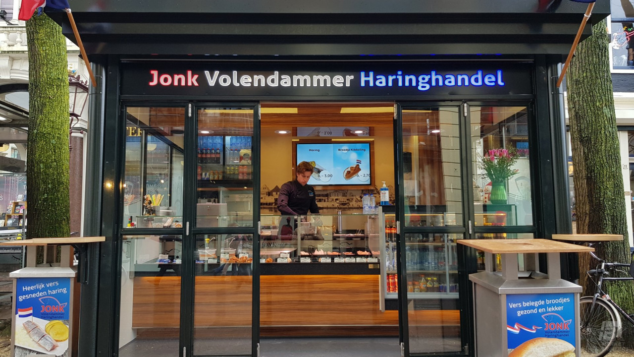 Kiosk voor de verkoop van vis