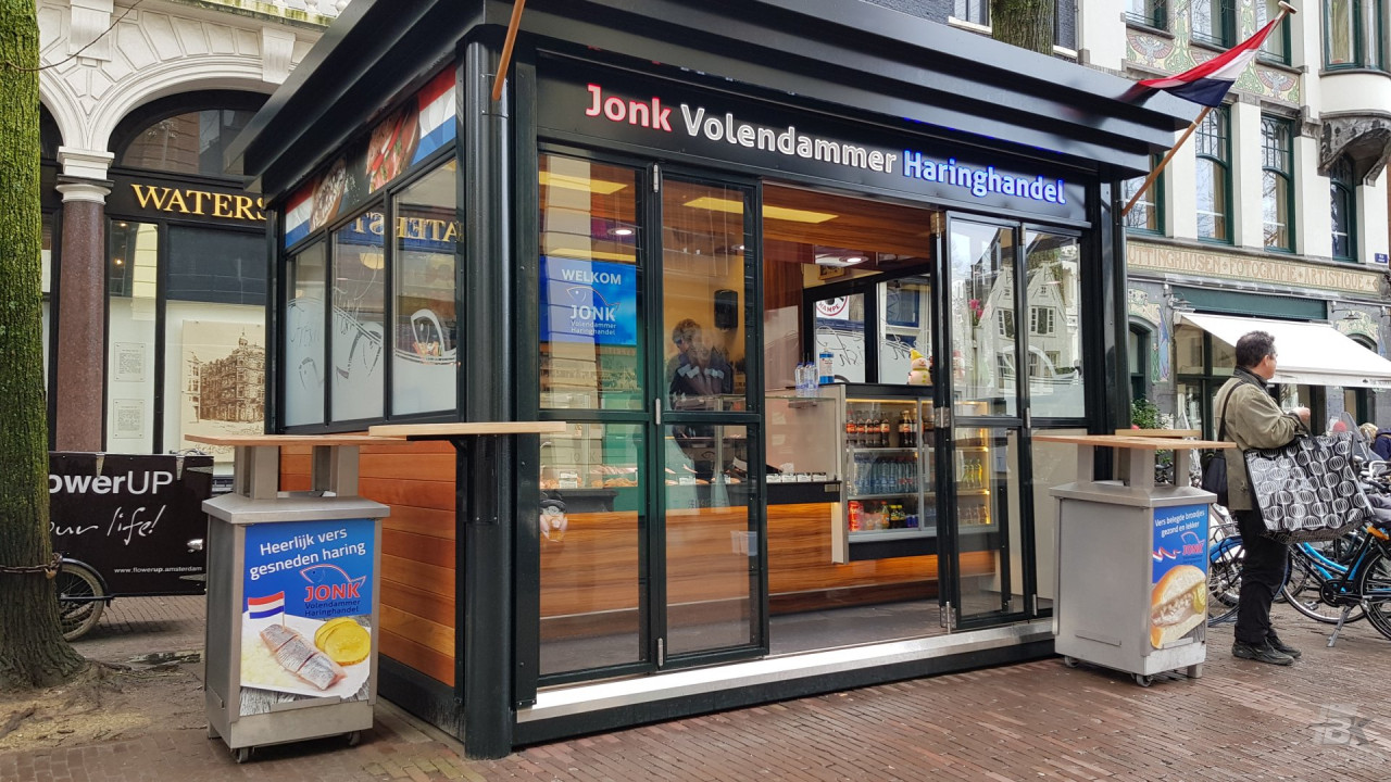 Kiosk voor de verkoop van vis