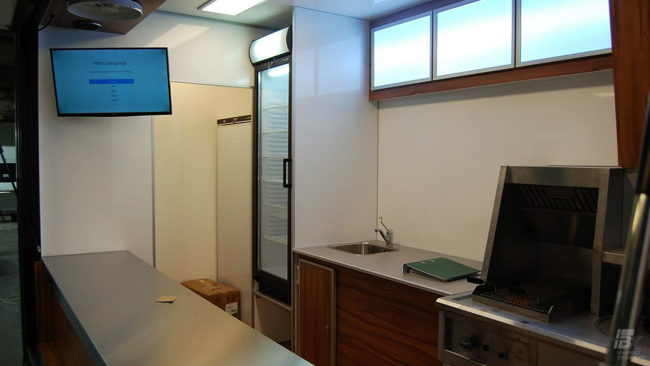 Binnenkant van een container kiosk